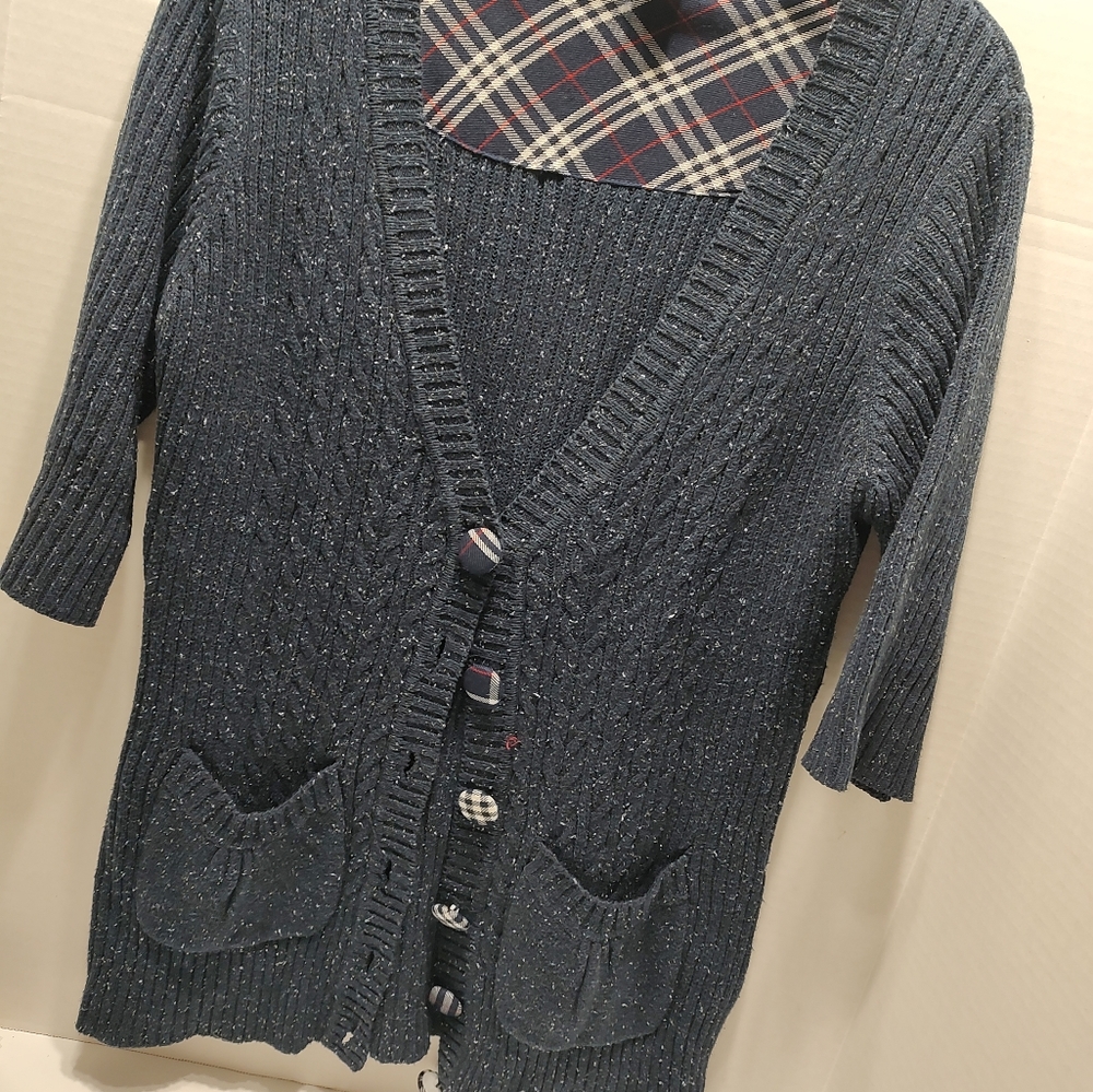 Delia's 3/4 Sleeve Cardigan Sweater